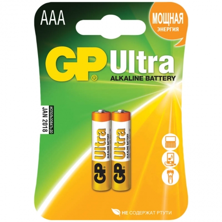 Батарейка LR03 GP Ultra Alkaline 24AU BC2