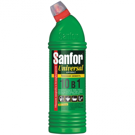 Чистящее средство для сантехники Sanfor "Универсал. Лимонная свежесть", 750мл