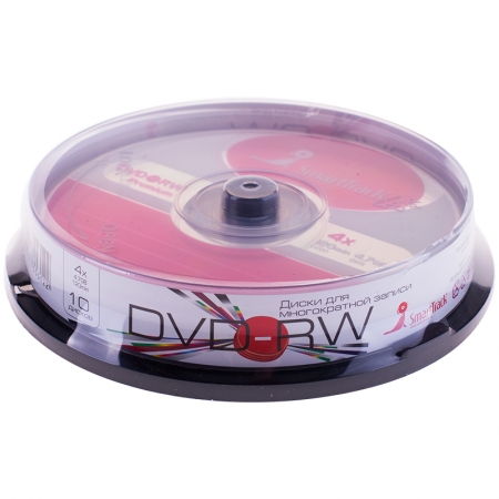 Диск DVD-RW 4.7Gb Smart Track 4x Cake Box (10 шт)