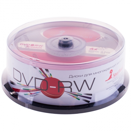 Диск DVD-RW 4.7Gb Smart Track 4x Cake Box (25 шт)