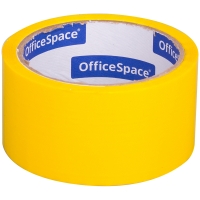 Клейкая лента упаковочная OfficeSpace, 48мм*40м, 45мкм, желтая, ШК