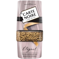 Кофе растворимый Carte Noire "?l?gant", сублимированный с добавлением молотого, стеклянная банка, 95г