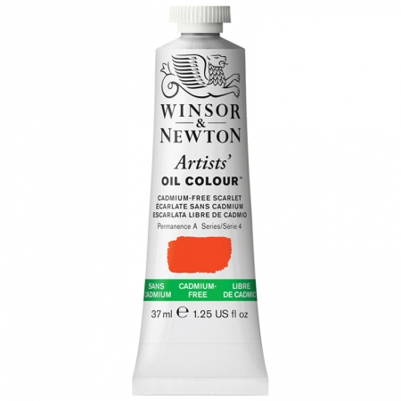 Краска масляная профессиональная Winsor&Newton "Artists' Oil", 37 мл, беcкадмиевый алый