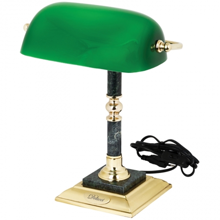 Лампа настольная, зеленый мрамор
