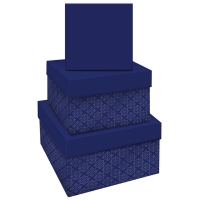 Набор квадратных коробок 3в1, MESHU "Blue style. Base.", (19,5*19,5*11-15,5*15,5*9см)