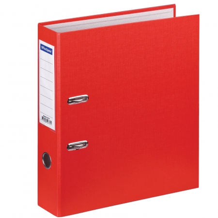 Пaпкa-регистратор OfficeSpace® 70мм, бумвинил, с карманом на корешке, красная