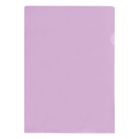 Папка-уголок OfficeSpace, А4, 100мкм, прозрачная фиолетовая
