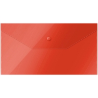 Папка-конверт на кнопке OfficeSpace, С6, 150мкм, красная