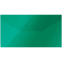 Папка-конверт на кнопке OfficeSpace, С6, 150мкм, зеленая