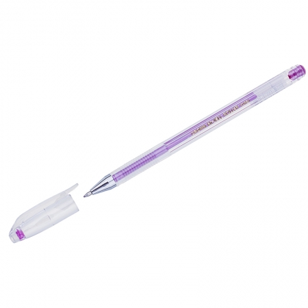 Ручка гелевая розовая металлик, 0,7мм