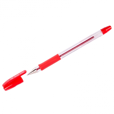 Ручка шариковая "BPS", красная, 0,7мм, грип