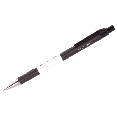 Ручка шариковая автоматическая синяя, 0,7мм, черный прорезиненный корпус