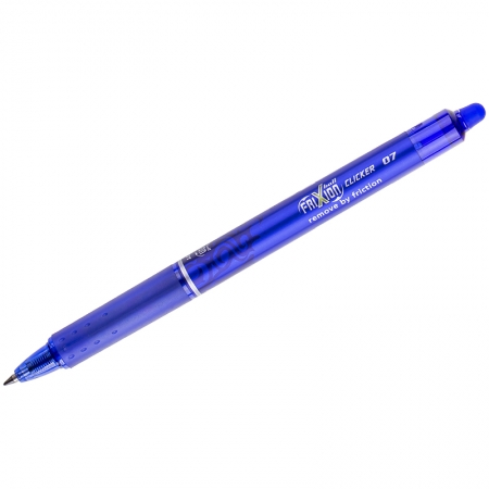 Ручка шариковая автоматическая "Frixion" пиши-стирай, синяя, 0,7мм, грип