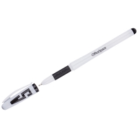 Ручка гелевая OfficeSpace черная, 0,6мм, грип, игольчатый стержень