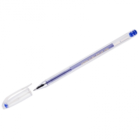 Ручка гелевая синяя, 0,5мм, штрих-код