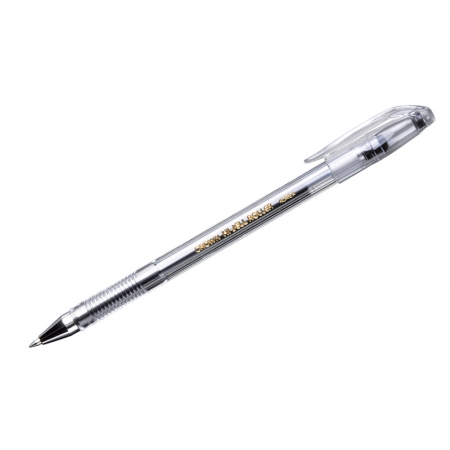 Ручка гелевая черная, 0,5мм, штрих-код
