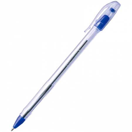 Ручка шариковая синяя, 0,7мм, на масляной основе, штрих-код