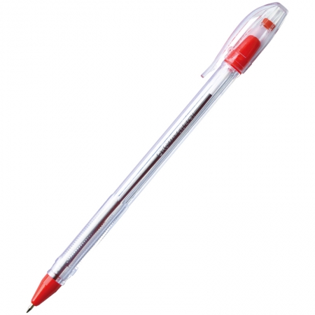 Ручка шариковая красная, 0,7мм, на масляной основе, штр-к
