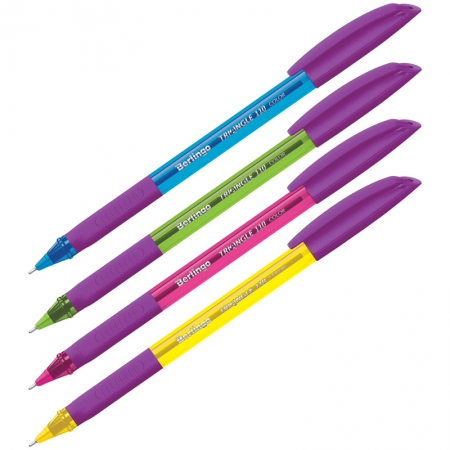 Ручка шариковая "Triangle 110 Color", синяя, 0,7мм, грип, корпус ассорти