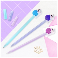 Ручка шариковая MESHU "Cute Cats. Кот с клубком" синяя, 0,7мм, корпус ассорти