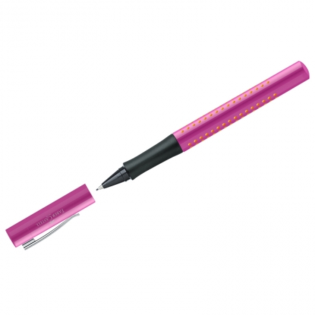 Ручка капиллярная Faber-Castell "Grip 2010", синяя, розово-оранжевый корп.