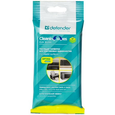 Салфетки чист. влажные DEFENDER 30200 универсальные в мягкой упаковке 20шт.