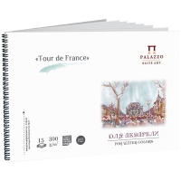 Альбом для акварели, 15л., А5, на гребне Лилия Холдинг "Тour de France", 300г/м2, торшон