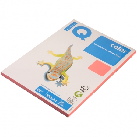 Бумага "IQ Color neon" А4, 80г/м2, 100л. (розовый неон)