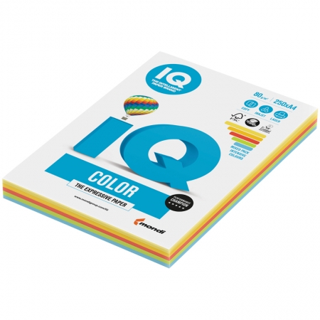 Бумага "IQ Color Intensive Mixed Packs" А4, 80г/м2, 250л. (5 цветов)