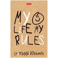 Блокнот А5 80л. на скобе Hatber "Моя жизнь- мои правила"