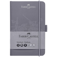 Бизнес-блокнот А6, 194л., Faber-Castell, матовая ламинация, тиснение ВД-лаком, цвет бархатный серый