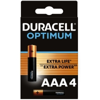 Батарейка Duracell Optimum AAA (LR03) алкалиновая, 4BL