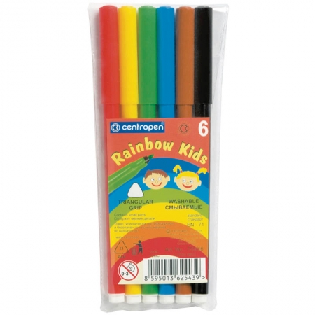 Фломастеры "Rainbow Kids", 06цв., ПВХ