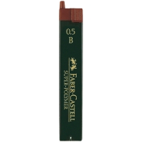 Грифели для механических карандашей Faber-Castell "Super-Polymer", 12шт., 0,5мм, B