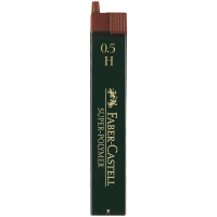 Грифели для механических карандашей Faber-Castell "Super-Polymer", 12шт., 0,5мм, H