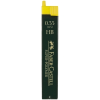 Грифели для механических карандашей Faber-Castell "Super-Polymer", 12шт., 0,35мм, HB