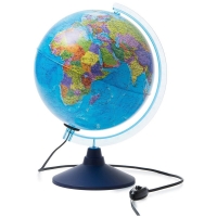 Глобус "День и ночь" с двойной картой - политической и звездного неба Globen, 25см, с подсветкой от сети