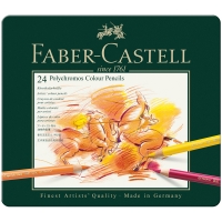 Карандаши цветные художественные Faber-Castell "Polychromos", 24цв., заточен., метал. коробка