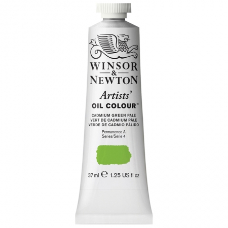 Краска масляная профессиональная Winsor&Newton "Artists' Oil", 37 мл, бледно-зеленый кадмий