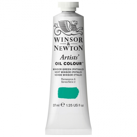 Краска масляная профессиональная Winsor&Newton "Artists' Oil", 37 мл, Винзор зеленый
