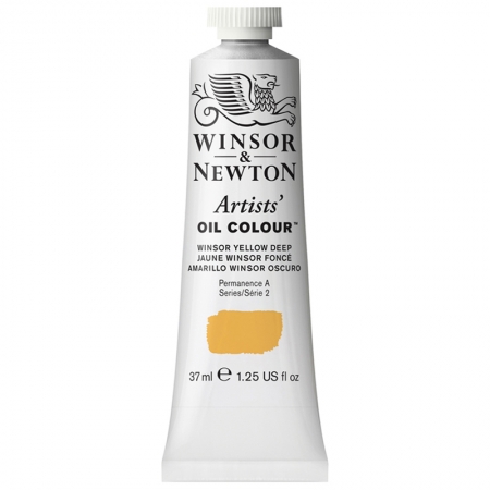 Краска масляная профессиональная Winsor&Newton "Artists' Oil", 37 мл, Винзор насыщенно-желтый