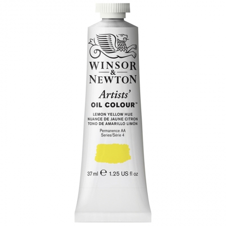 Краска масляная профессиональная Winsor&Newton "Artists' Oil", 37 мл, желтый лимон