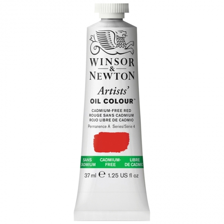 Краска масляная профессиональная Winsor&Newton "Artists' Oil", 37 мл, беcкадмиевый красный