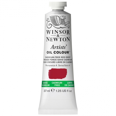Краска масляная профессиональная Winsor&Newton "Artists' Oil", 37 мл, беcкадмиевый насыщенно-красный