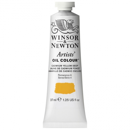 Краска масляная профессиональная Winsor&Newton "Artists' Oil", 37 мл, насыщенно-желтый кадмий