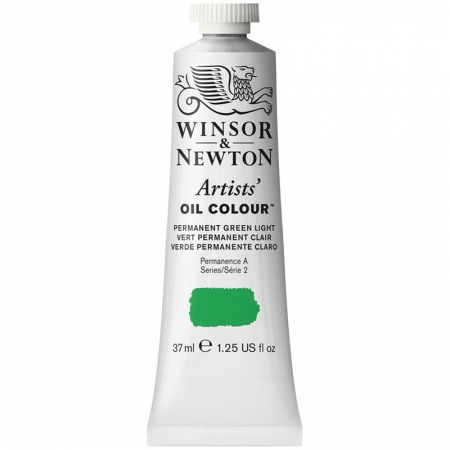 Краска масляная профессиональная Winsor&Newton "Artists Oil", 37мл, перманентный светло-зеленый