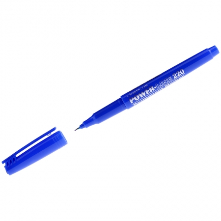 Маркер перманентный "220 (200UF)" синий, пулевидный, 0.5мм