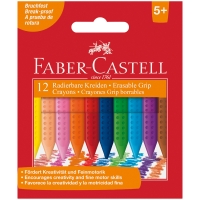 Мелки пластиковые Faber-Castell "Grip", 12цв., трехгранные, картон, европодвес
