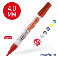 Маркер-краска MunHwa «Industrial»  красный, 4мм, нитро-основа, для промышленного применения 