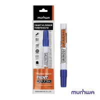 Маркер-краска MunHwa "Industrial" синий, 2-4мм, нитро-основа для промышленного применения, европодвес OPP